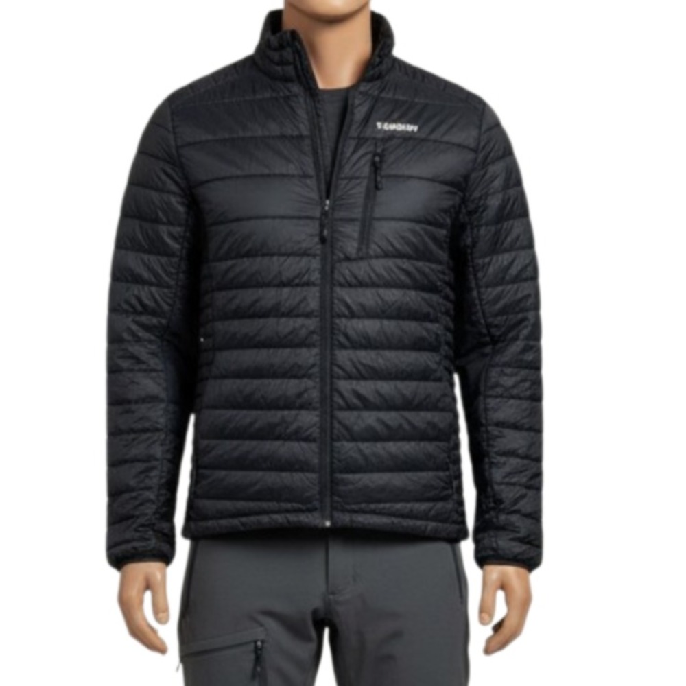 Karbon Quest Insulator Puffer Jacket Mens Small S Black Thermore Lightweight Run